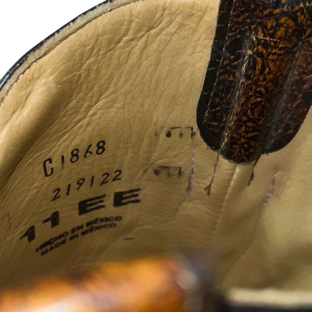 Corral Vintage Genuine Python Embroidered Leather… - image 10